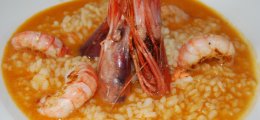 Arroz caldoso con gambas